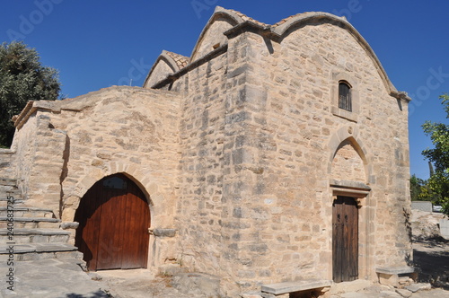 The beautiful Orthodox Old Church of Panagia Diakinousa in Cyprus © Maristos