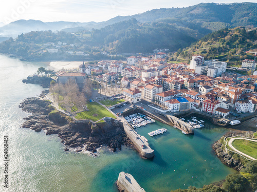 mundaka fishing town at basque country, Spain photo