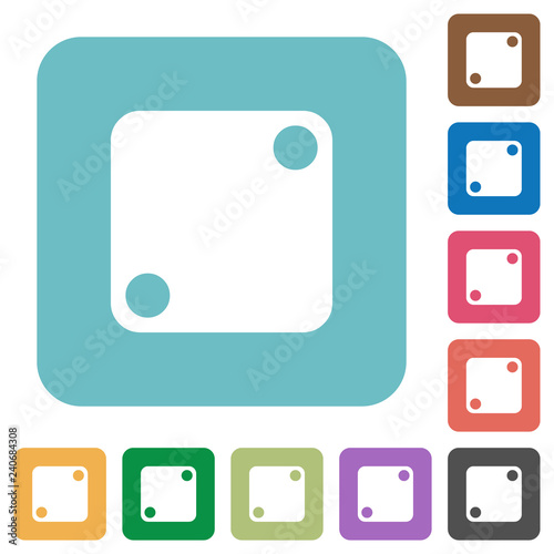 Domino two rounded square flat icons