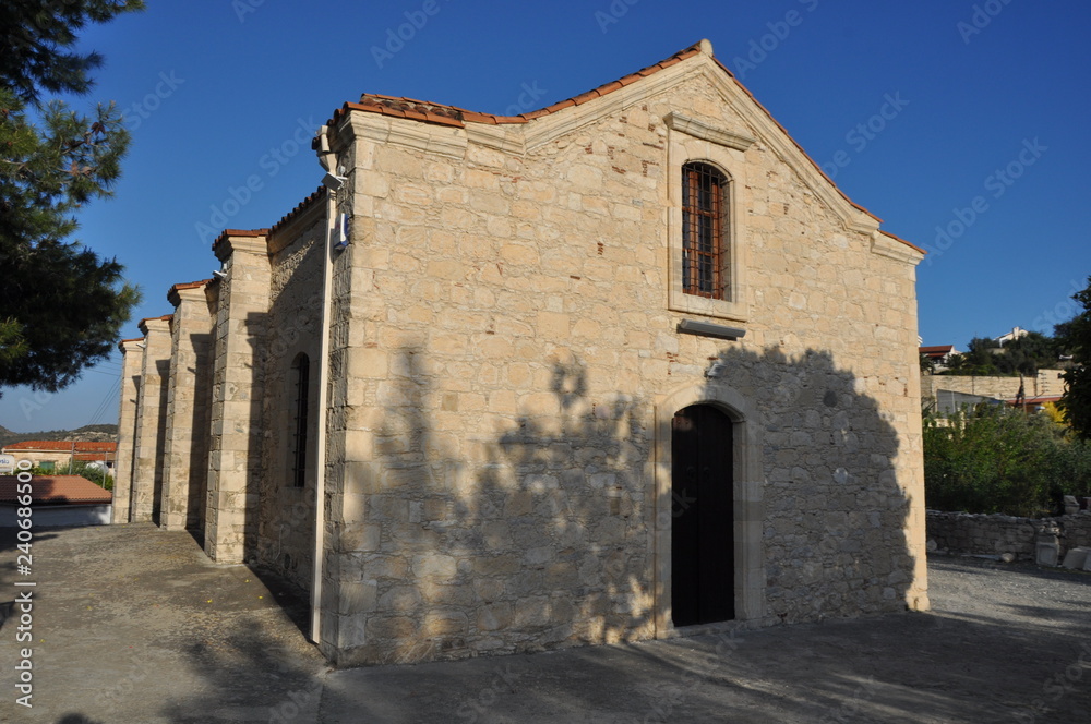 The beautiful Orthodox Old Church of Panagias Xryseleousas in Cyprus