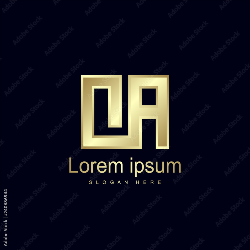 Obraz premium Initial Letter OA Logo Template Vector Design