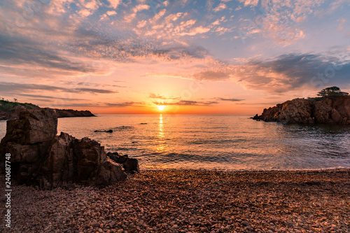 Sunrise on the beach, Saint Raphael, France