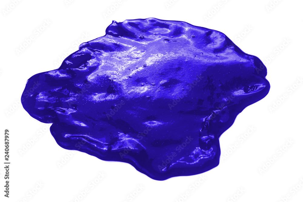 Blue slime toy blot studio isolated on white Blue slime toy blot studio isolated on white