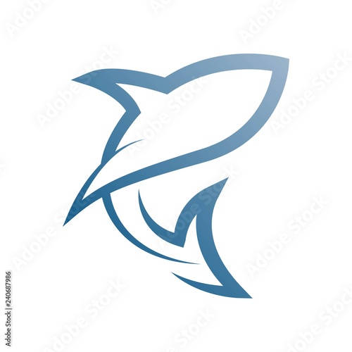 Shark fish animal icon
