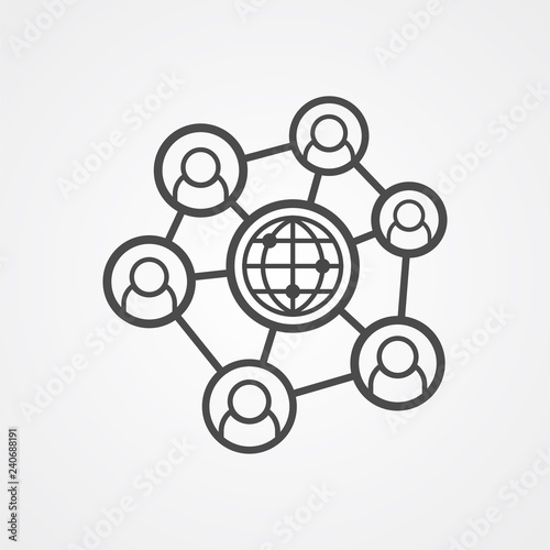 Network vector icon sign symbol