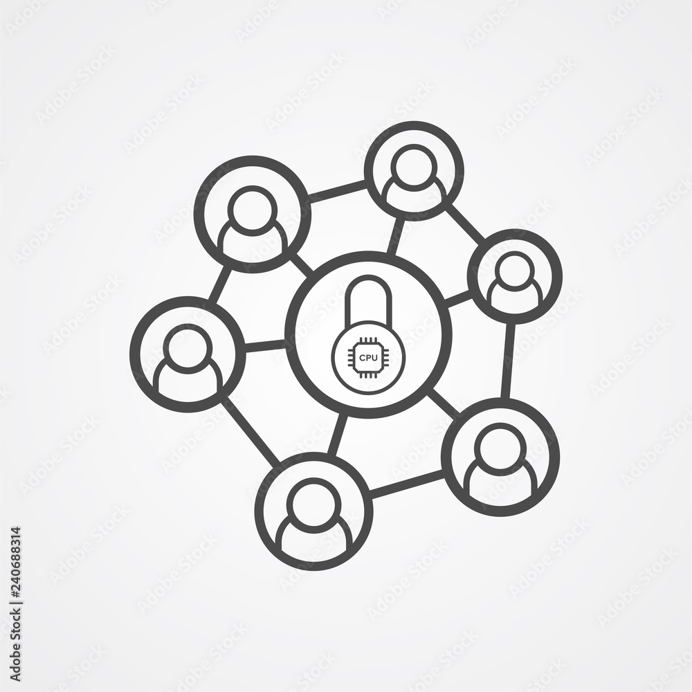 Network protection vector icon sign symbol Network protection vector icon sign symbol
