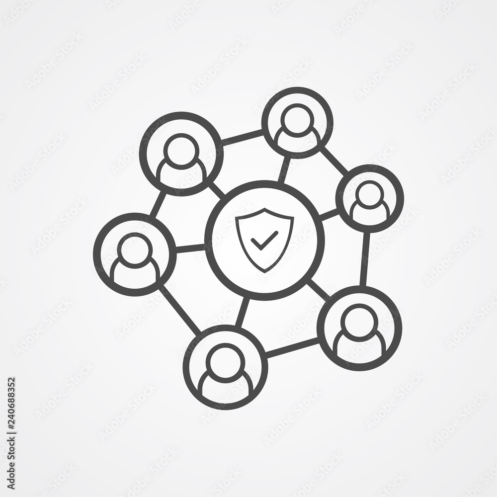 Network protection vector icon sign symbol Network protection vector icon sign symbol