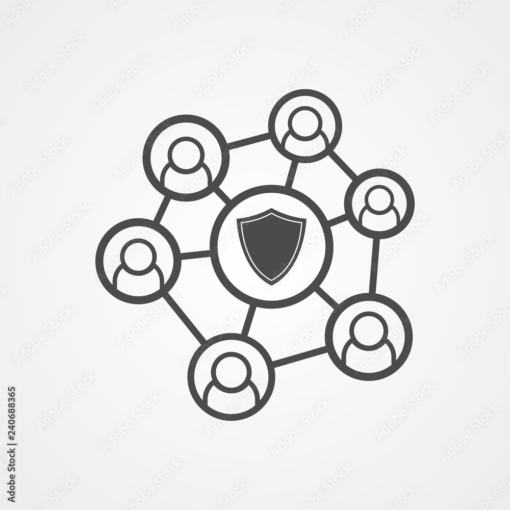 Network protection vector icon sign symbol Network protection vector icon sign symbol