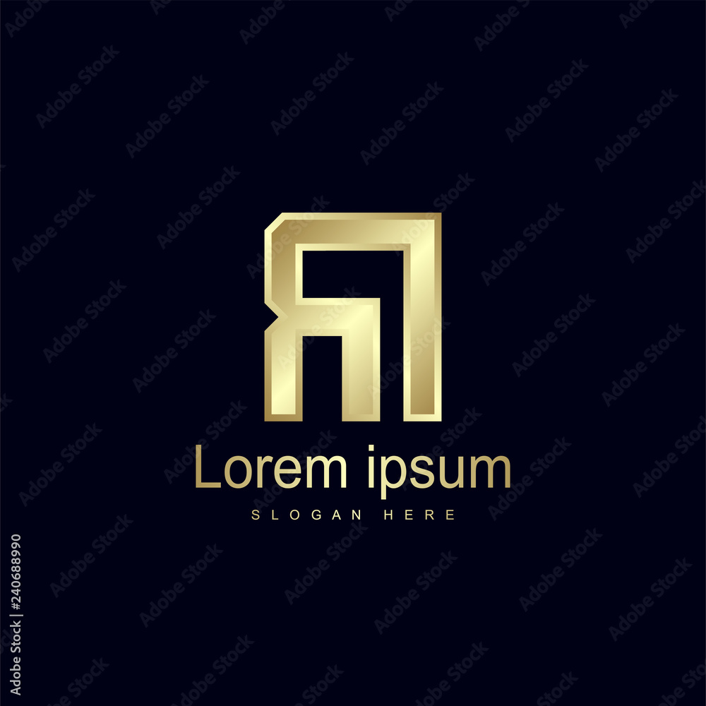 Obraz premium Initial Letter RI Logo Template Vector Design