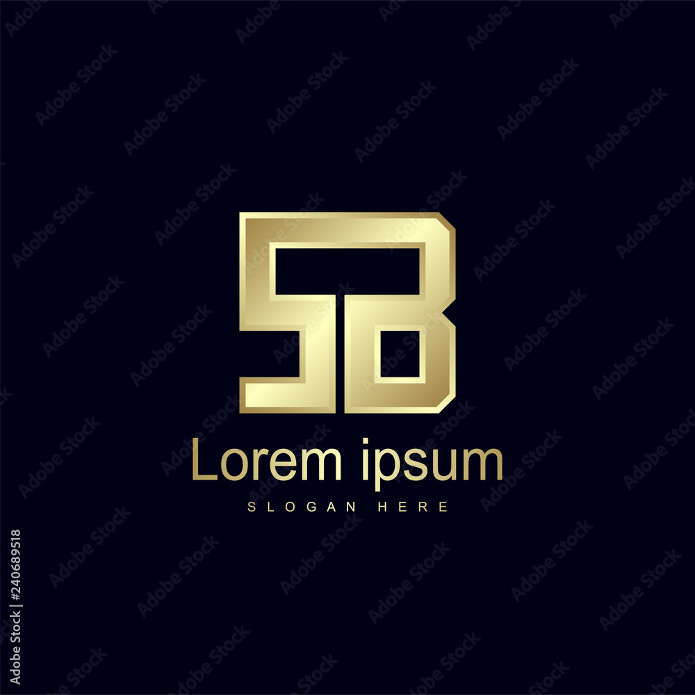 Obraz premium Initial Letter SB Logo Template Vector Design