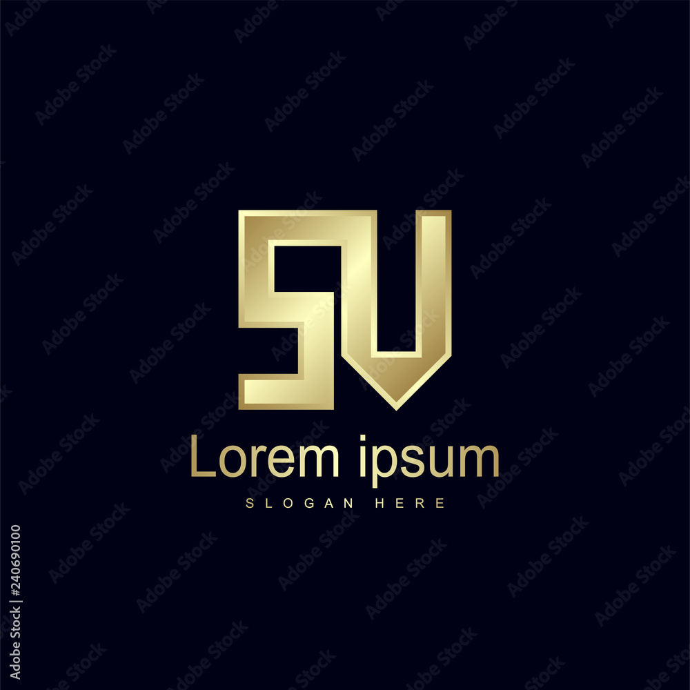Initial Letter SV Logo Template Vector Design Initial Letter SV Logo Template Vector Design