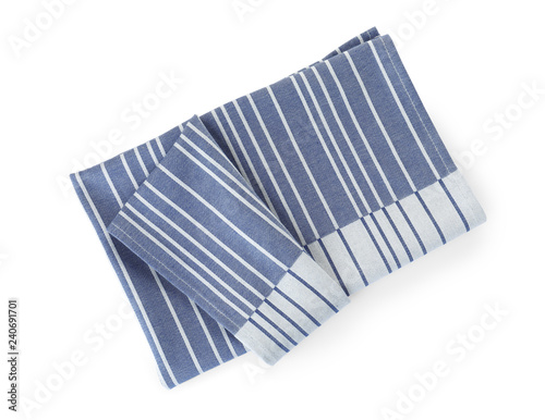 Fabric napkin for table setting on white background © New Africa