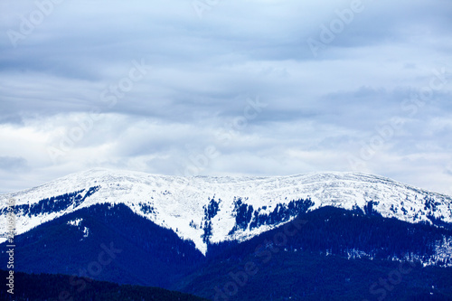 scenery of mountain with white snowy top