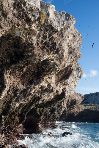 Rock formations on the Islas Marietas in Bucerias Bay, Mexico photo