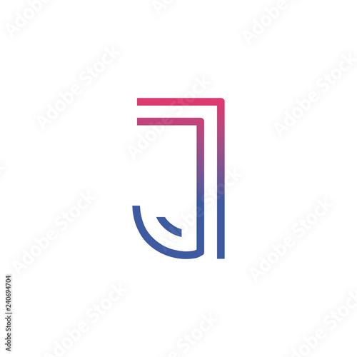 J letter logo design vector template