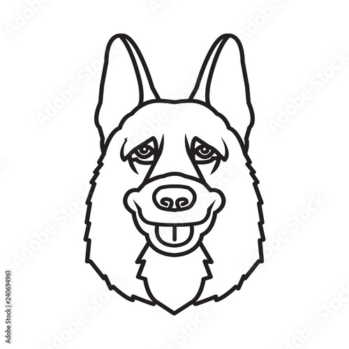 Police Dog Head Illustration and mascot, good for symbol