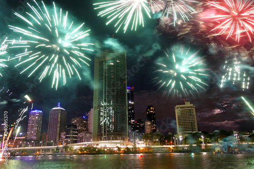 Fireworks Display in Brisbane, Australia © Rafael Ben-Ari