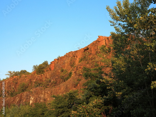 Mountain Rock Formation - Famous Snake Hill mountain top rock formation at Laurel Park in Secaucus, New Jersey.