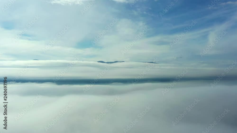 Video of beautiful and soft clouds moving on a blue sky. Video of beautiful and soft clouds moving on a blue sky.