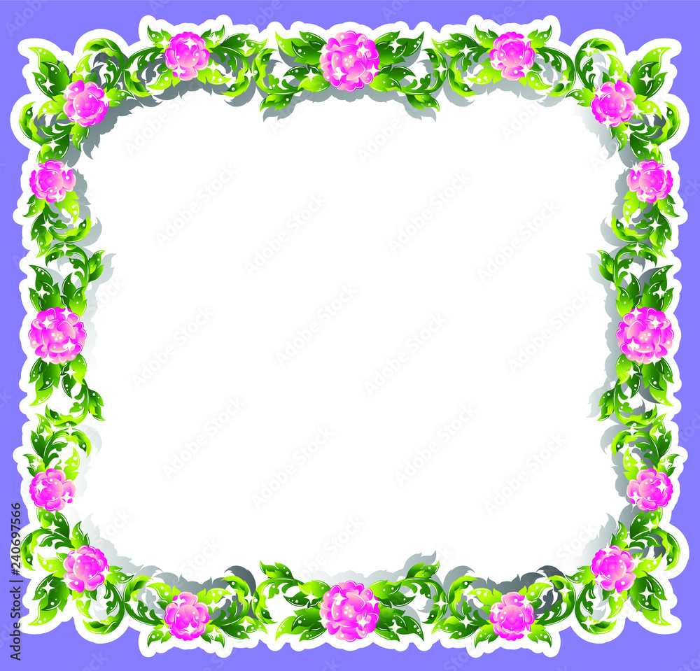colorful square shape flower frame colorful square shape flower frame
