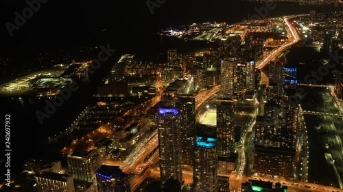 Wallpaper Mural Aerial timelapse scene of Toronto, Ontario night 4K Torontodigital.ca