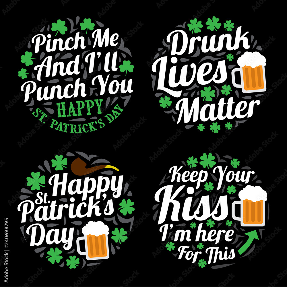Fototapeta Saint Patrick Day Quote and Saying, good for print
