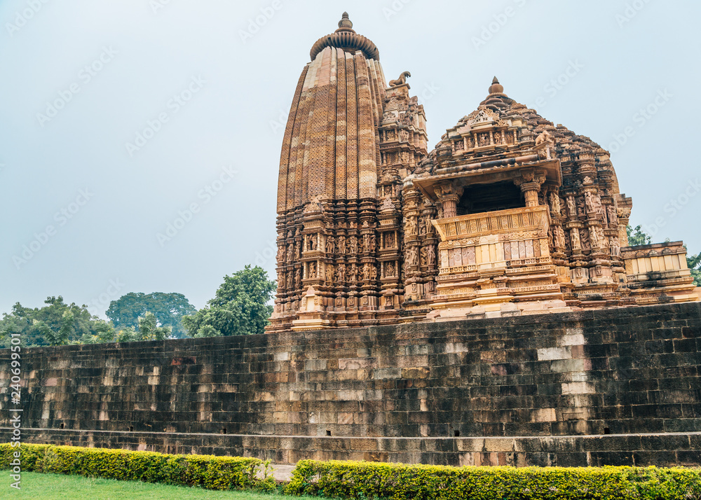Vamana Temple ancient ruins in khajuraho, India