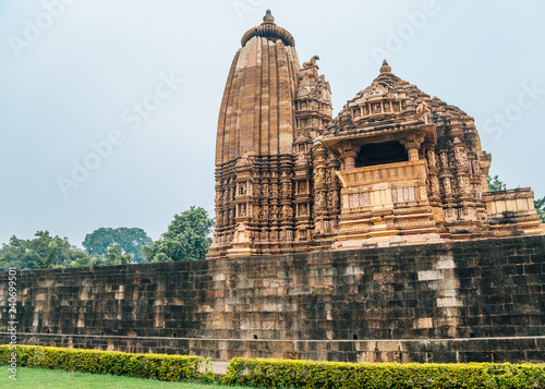 Vamana Temple ancient ruins in khajuraho, India photo