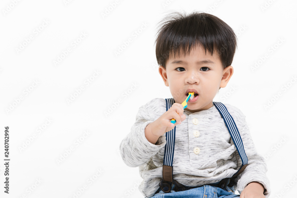 Asian kid on isolated background Asian kid on isolated background