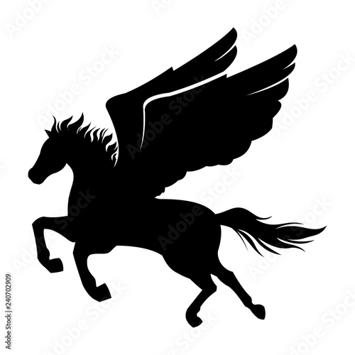 Prancing Pegasus Winged Horse Stallion Fly Jump