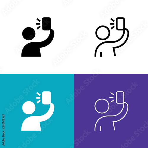 Selfie Icon Set