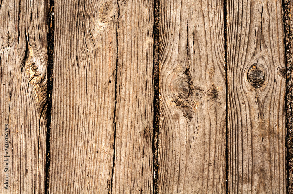 Obraz premium Old weathered light brown boards