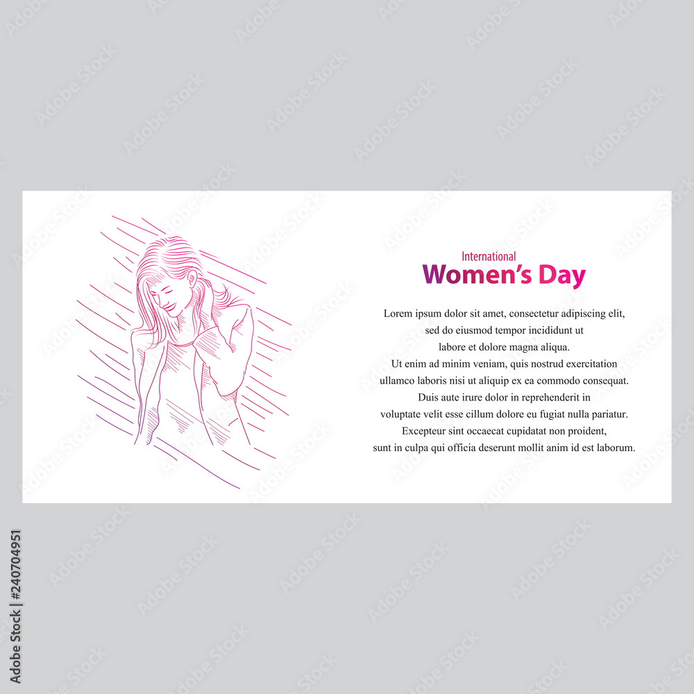international women's day with sketch women