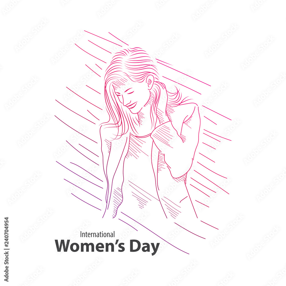 international women's day with sketch women international women's day with sketch women