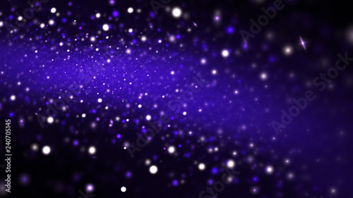 Abstract blue sparkles. Fantasy holiday background. Digital fractal art. 3d rendering. © Klavdiya Krinichnaya