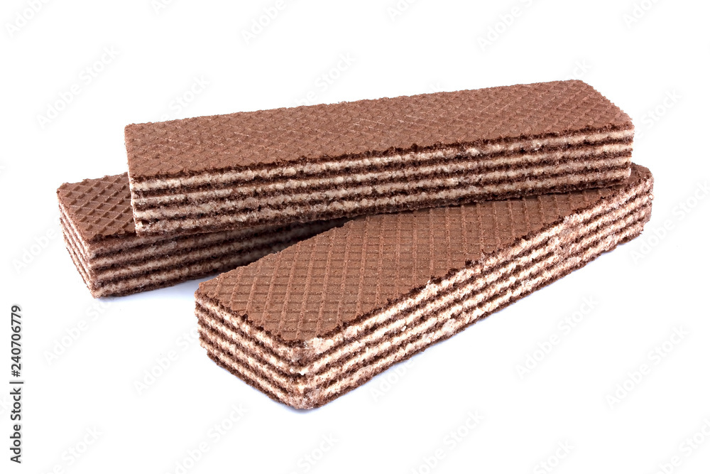 Wafers stick isolated on white background