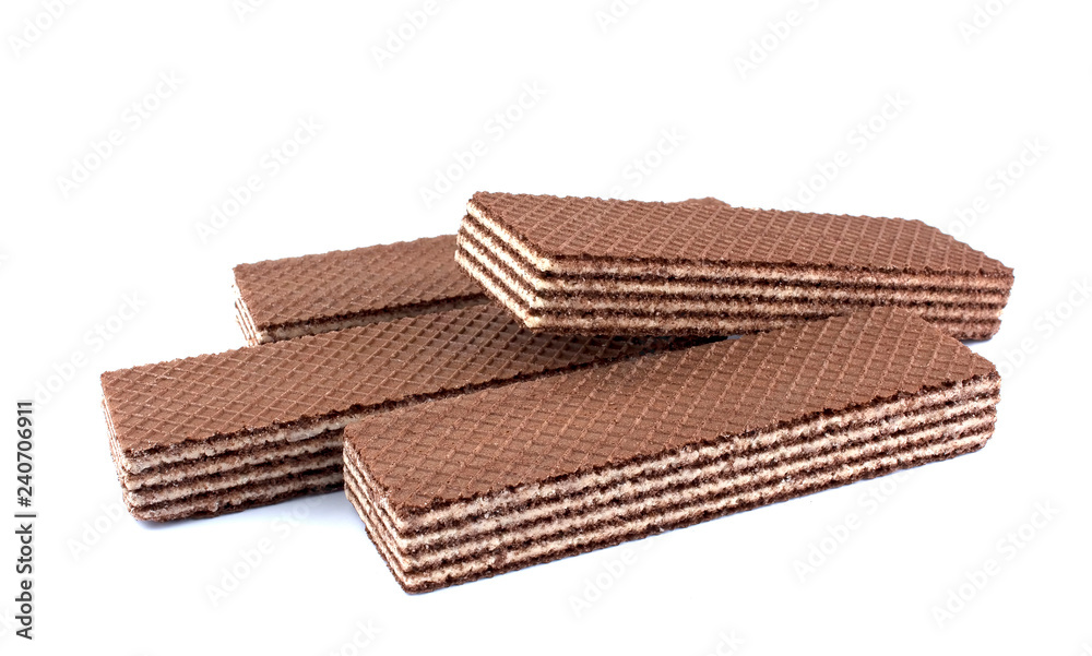 Wafers stick isolated on white background Wafers stick isolated on white background