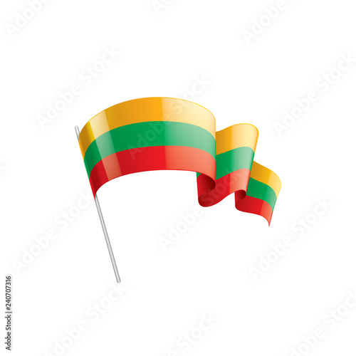 Lithuania flag, vector illustration on a white background.