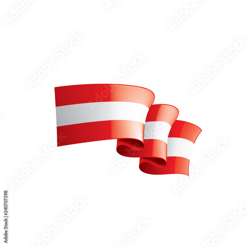 Austria flag, vector illustration on a white background