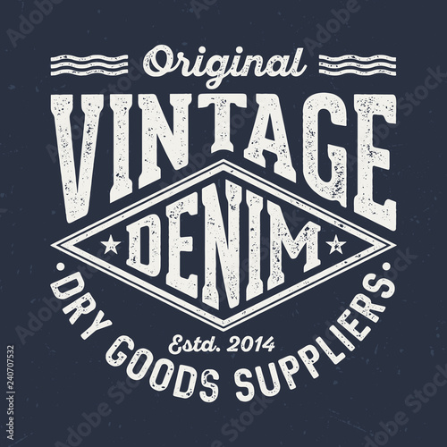 Original Vintage Denim - Vintage Tee Design For Printing