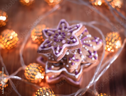 Christmas cookies with lights