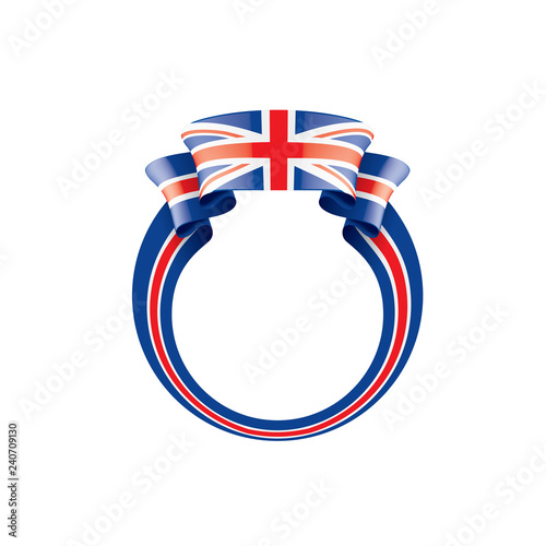 United Kingdom flag, vector illustration on a white background photo