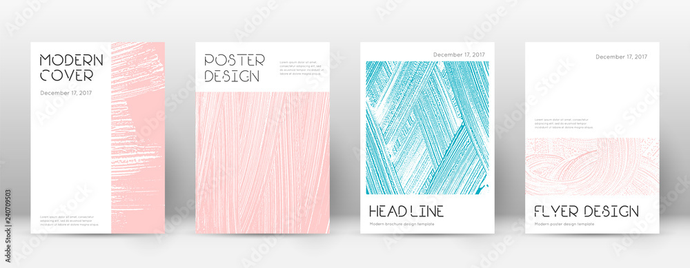 Cover page design template. Minimal brochure layou