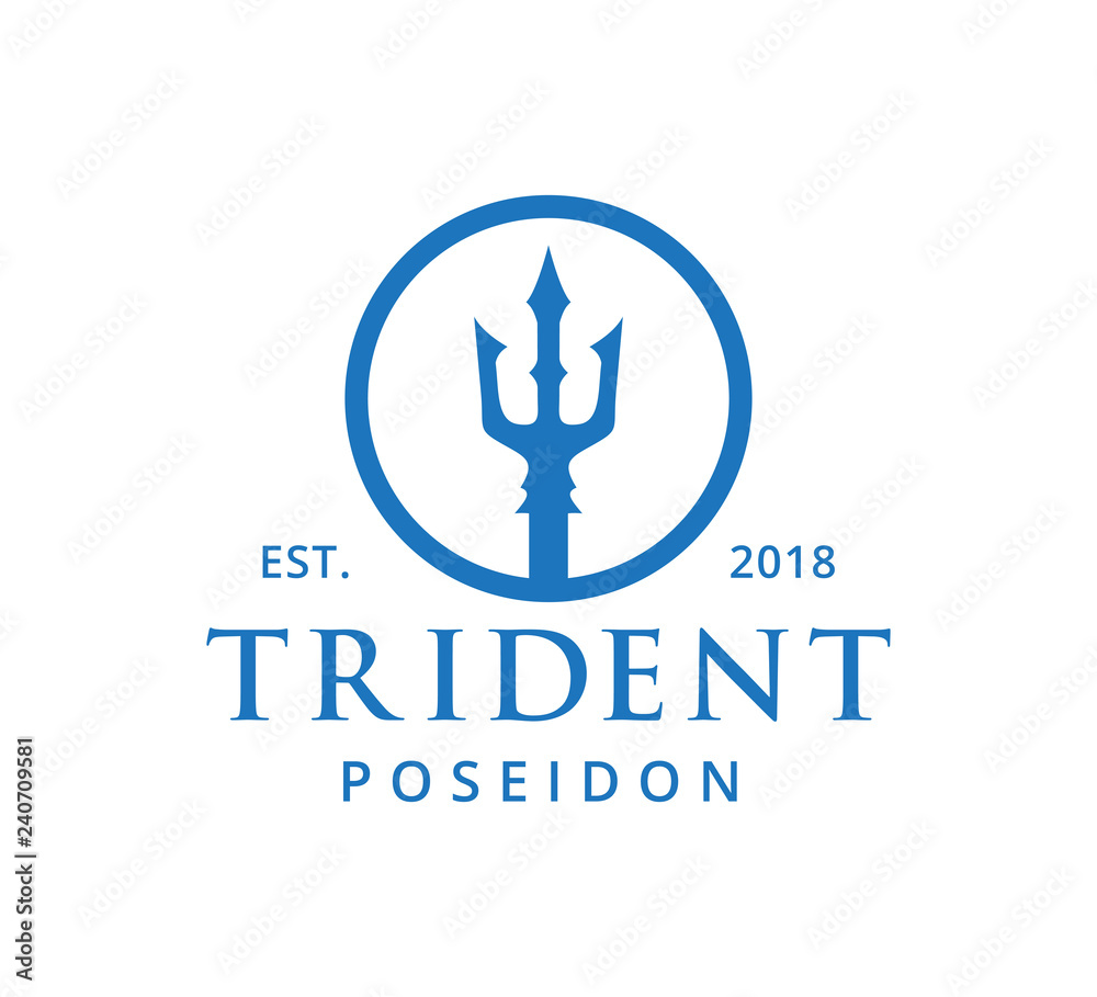 trident ocean king master vector icon logo design trident ocean king master vector icon logo design