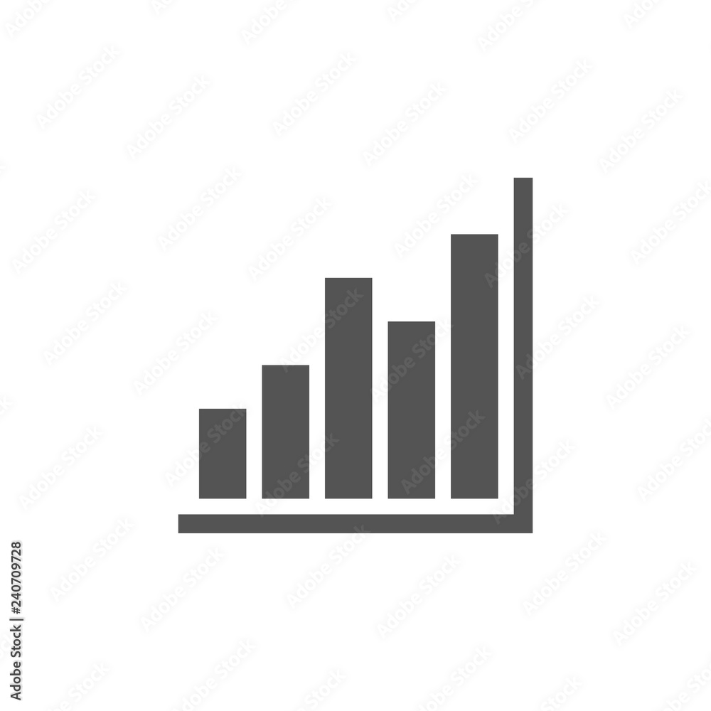 Bar chart graphic icon design template