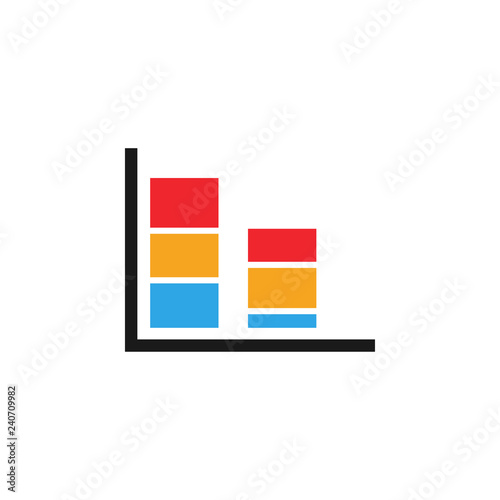 Free Download Colorful bar chart graphic icon design template - GFXLoad