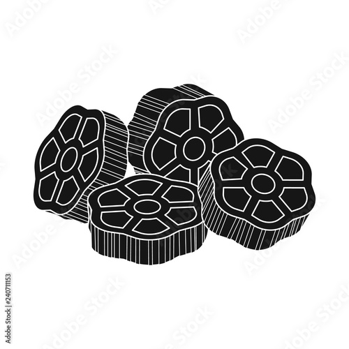 Isolated object of pasta and carbohydrate logo. Collection of pasta and macaroni stock vector illustration.