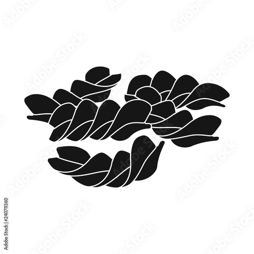 Isolated object of pasta and carbohydrate logo. Collection of pasta and macaroni vector icon for stock.