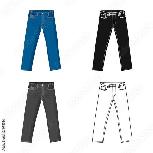 Isolated object of man and clothing icon. Set of man and wear stock vector illustration.
