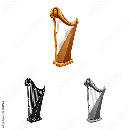 Isolated object of music and tune icon. Collection of music and tool vector icon for stock.